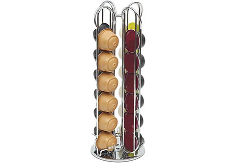Dispenser 24 capsule Dolce Gusto - Materiale: Acciaio cromato - Base girevole a 360° MACOM TOTEM DOLCE GUSTO 24