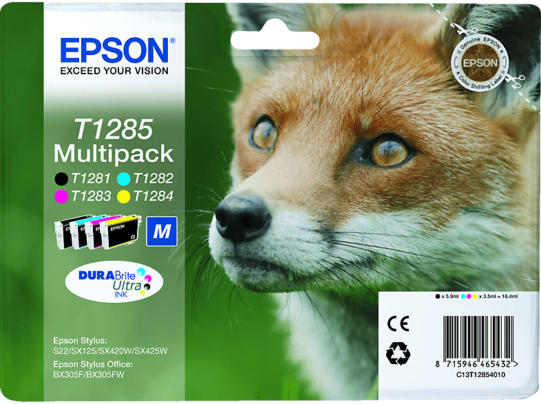 Multipack 4 cartucce Epson Volpe (T1825M) Nero, Giallo, Ciano, Magenta