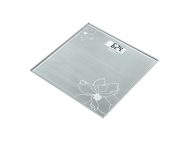 BEURER GS 10 Bilancia da Bagno in Vetro con Effetto Glitter, Ultra Sottile, Portata fino a 180 kg