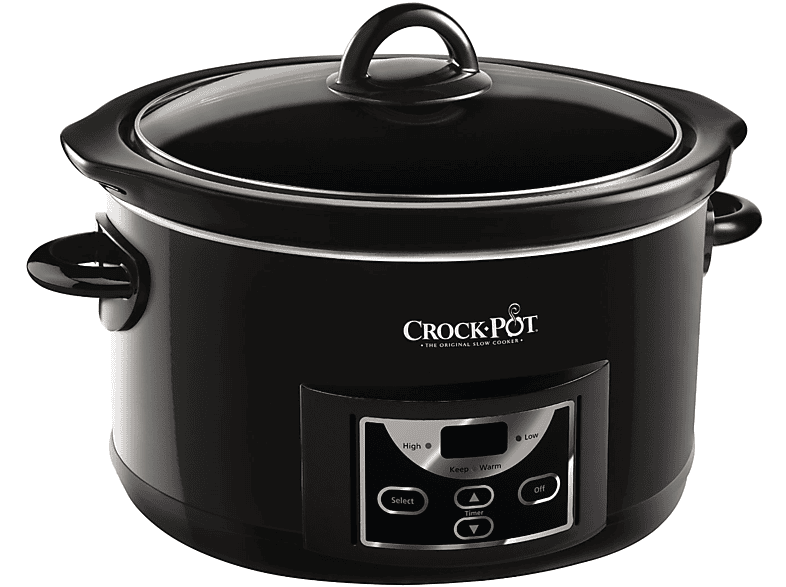 CROCKPOT SLOW COOKER 4,7 L PENTOLA PER COTTURA LENTA, 220 W, capacità  ciotola 4,7 l, Black