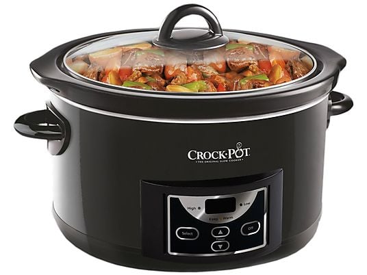 CROCKPOT SLOW COOKER 4,7 L PENTOLA PER COTTURA LENTA, 220 W, capacità ciotola 4,7 l, Black