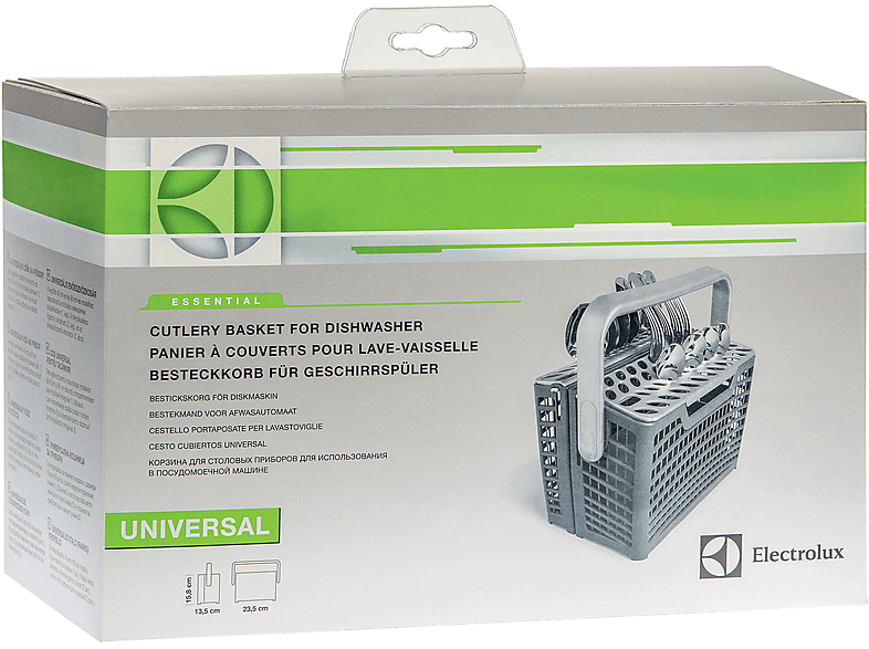 Electrolux E4DHCB01 Cestello Portaposate Universale Modulare Lavastoviglie Libera Installazione 45 cm (Grigio)