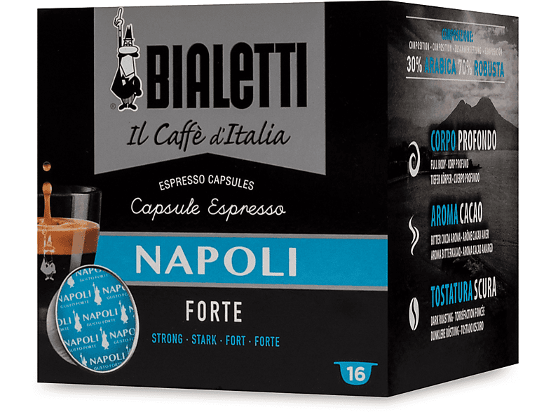 Nero Taglia Unica Bialetti 096080073/M BOX 16 CAPSULE NAPOLI 