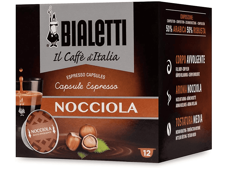 Bialetti Caffè in capsule BOX 12 Capsule Nocciola, Capsule Bialetti