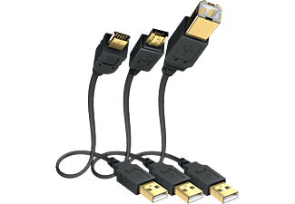 INAKUSTIK 1070033 - USB-Kabel, 3 m, 480 Mbit/s, Schwarz