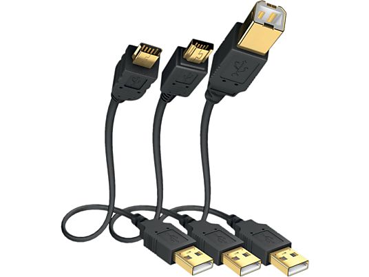 INAKUSTIK 1070033 - Cavo USB, 3 m, 480 Mbit/s, Nero