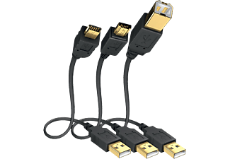 INAKUSTIK 1070035 - USB-Kabel, 5 m, 480 Mbit/s, Schwarz