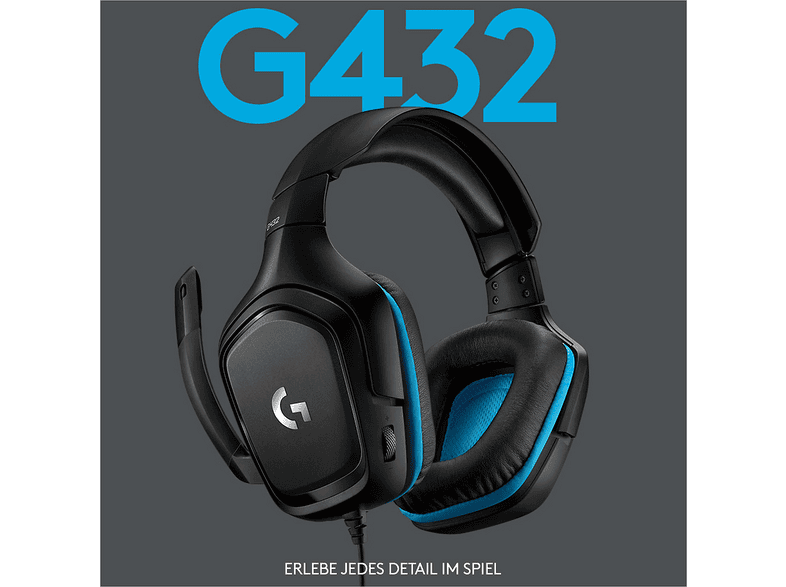 LOGITECH G G432 Lightspeed, Kabelloses Gaming Headset, 7.1 Surround Sound, Lightsync RGB, Schwarz — Foto 2 von 5