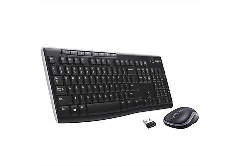 LOGITECH MK270 kabellose Tastatur- und Maus-Set für Windows, Kompakte Maus, 8 Sondertasten, PC, Laptop