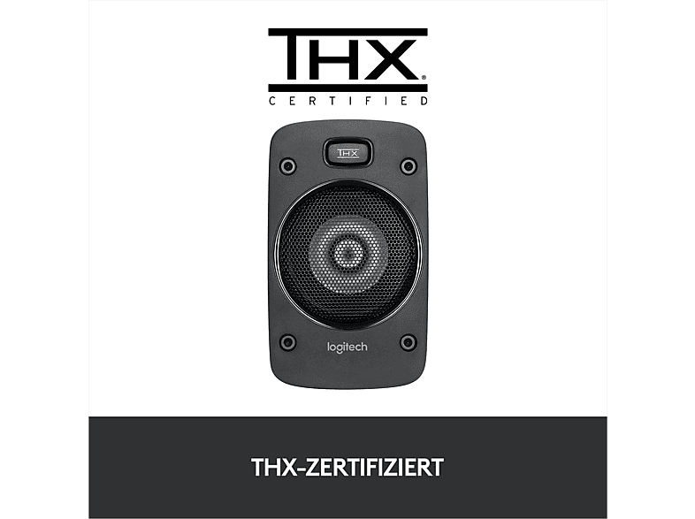 LOGITECH Z906 5.1 Lautsprecher, 1000W, THX, Dolby Digital und DTS-zertifizierter, Schwarz; PC-Lautsprecher — Foto 3 von 5