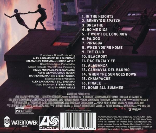 Rückseite der CD-Hülle mit Trackliste und Bild von Personen auf einem Dach.
