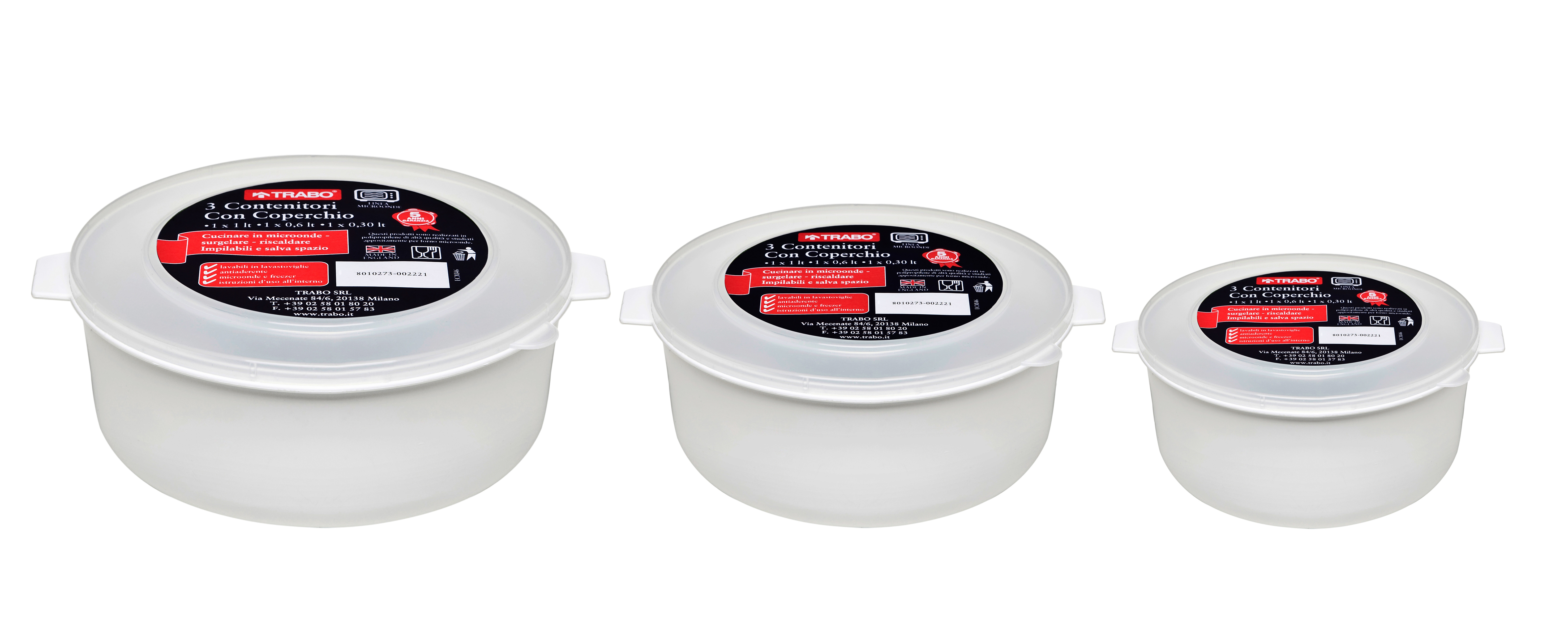 SET Pentole Trabo 3 Contenitori