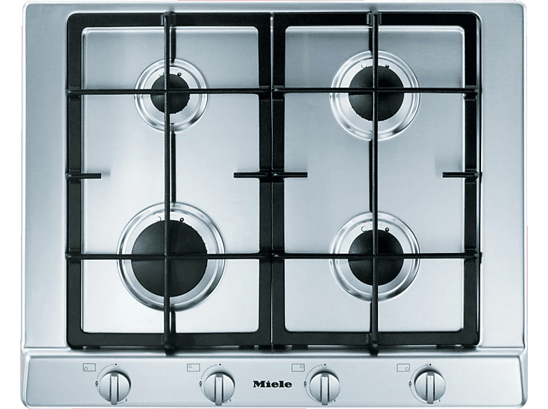 MIELE KM 2011 PIANO COTTURA GAS, 4 zone di cottura, dimensioni: L 65 cm, P 52 piano in Acciaio, Acciaio