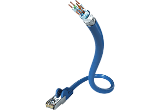 INAKUSTIK 9250005 - Câble réseau, 0.5 m, Cat-7, 10 Gbit/s, Bleu