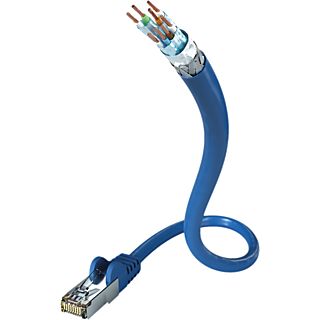 INAKUSTIK 925002 - Netzwerkkabel, 2 m, Cat-7, 10 Gbit/s, Blau