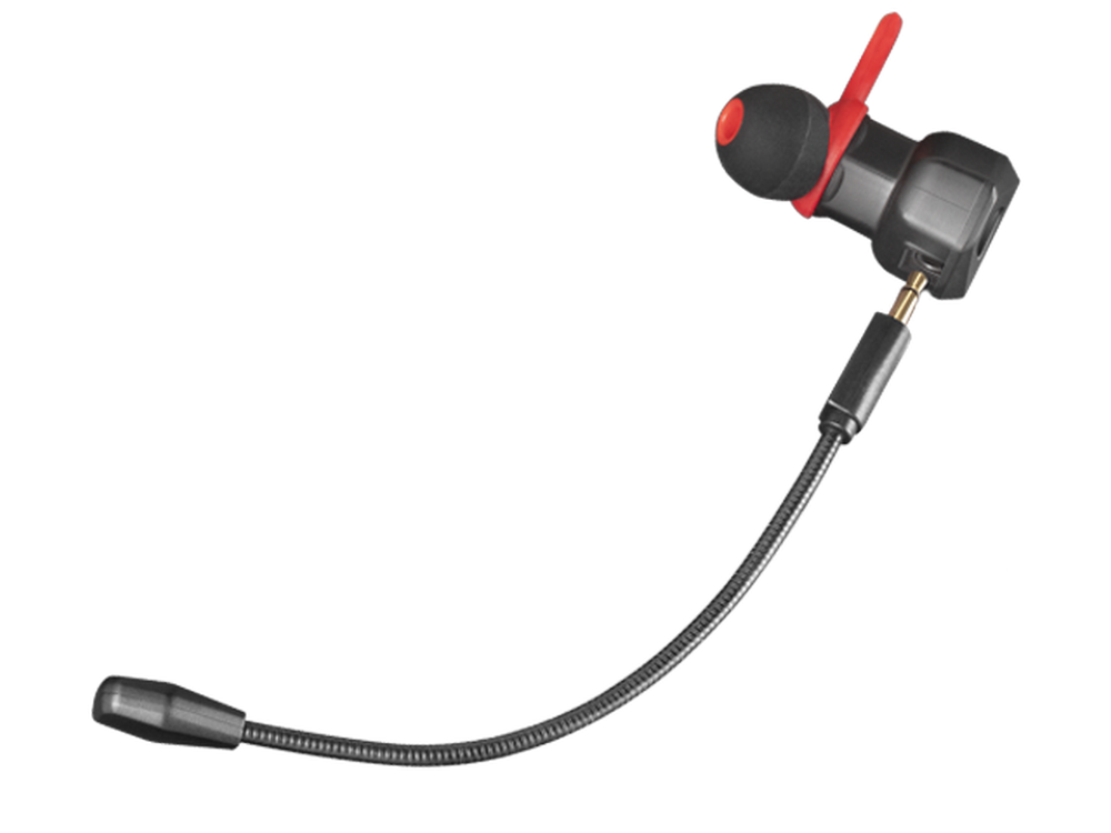 Auriculares gaming - Mars gaming MIHX, De botón, Multiplataforma, Micrófono anti-ruido, Silicona, Negro/Rojo