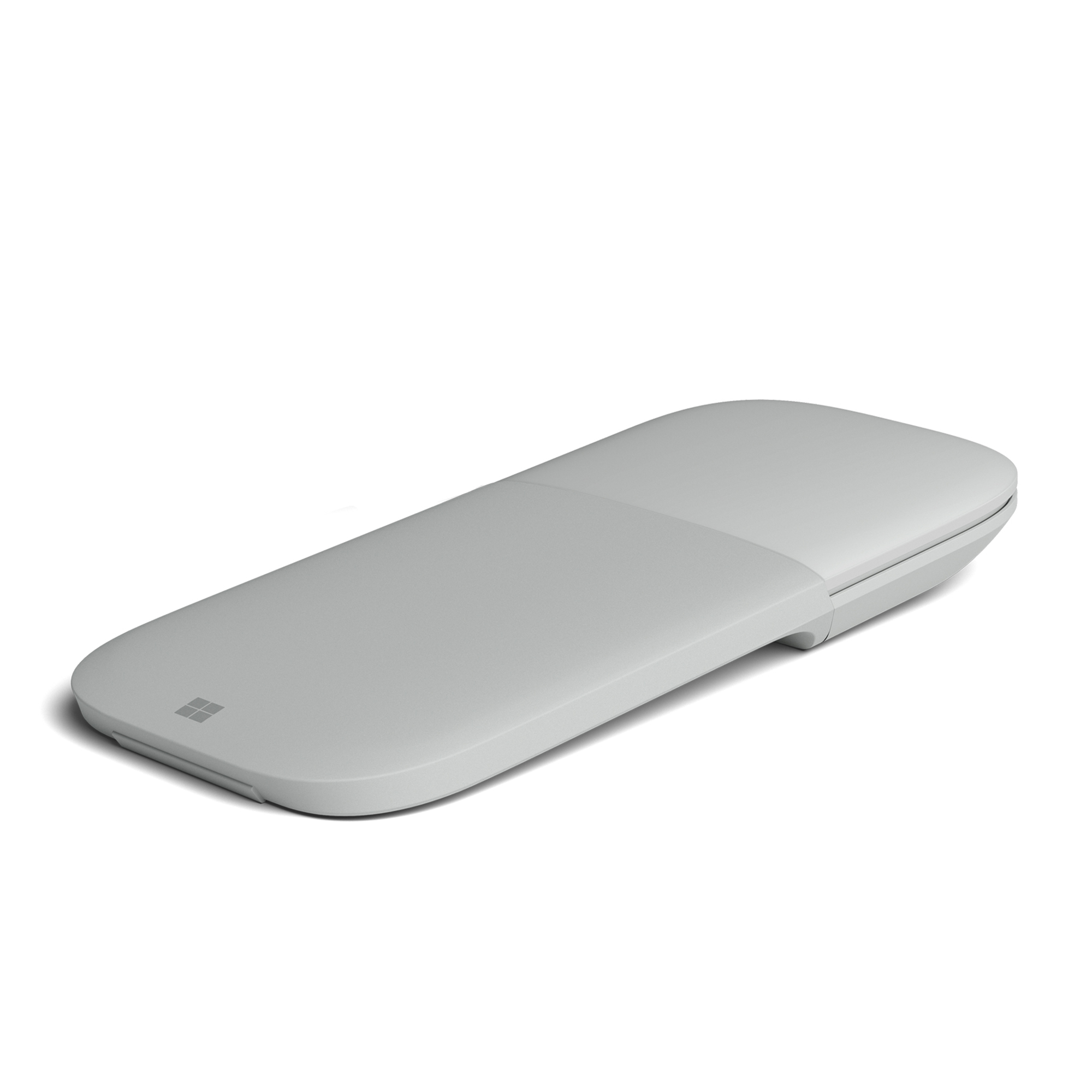 Mouse Microsoft Surface Arc grigio. Design elegante e piatto con logo Windows.