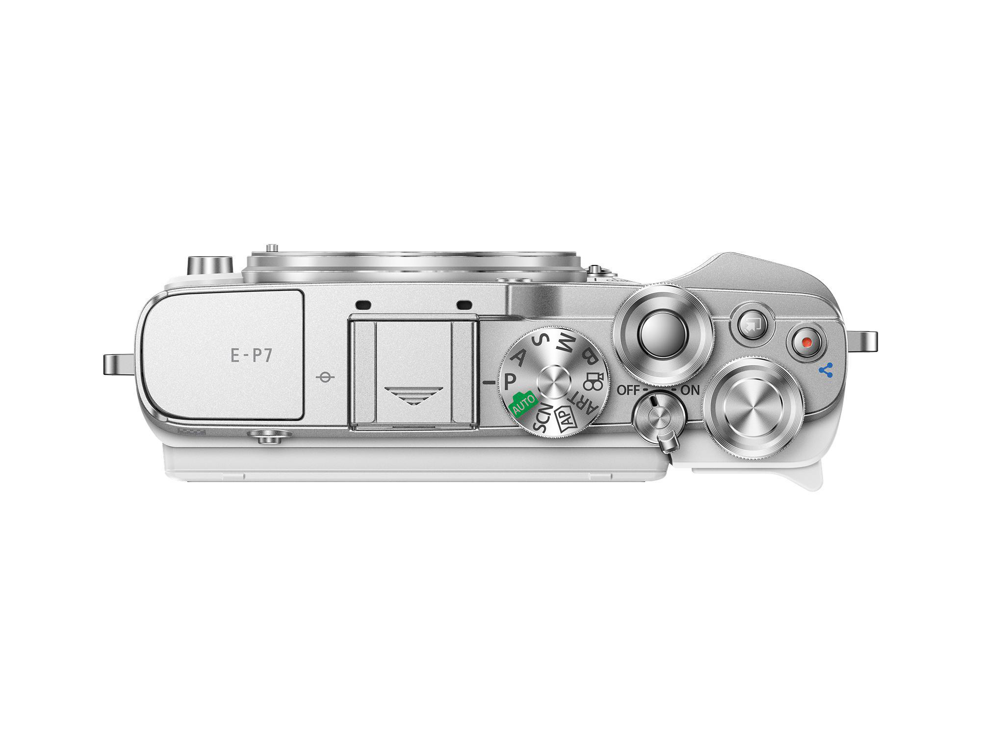 OLYMPUS E-P 7 Kit Systemkamera mit Objektiv 14-42 mm, 7,6 cm Display Touchscreen, WLAN