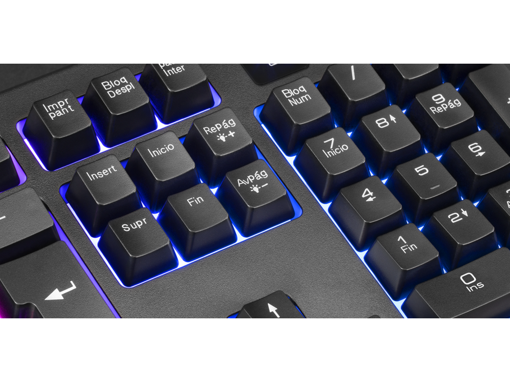 Pack gaming - Mars Gaming Combo MCP100, Gaming, 3200 dpi, Iluminación RGB, Tecnología H-Mech, Negro