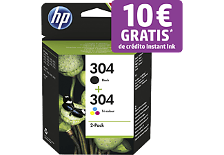 Cartucho de tinta - HP 304 Combo 2 Pack, Negro y Tricolor, 3JB05AE