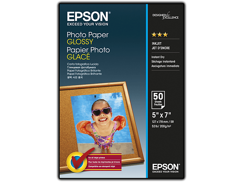 EPSON CARTA FOTOG LUCIDA 13X18