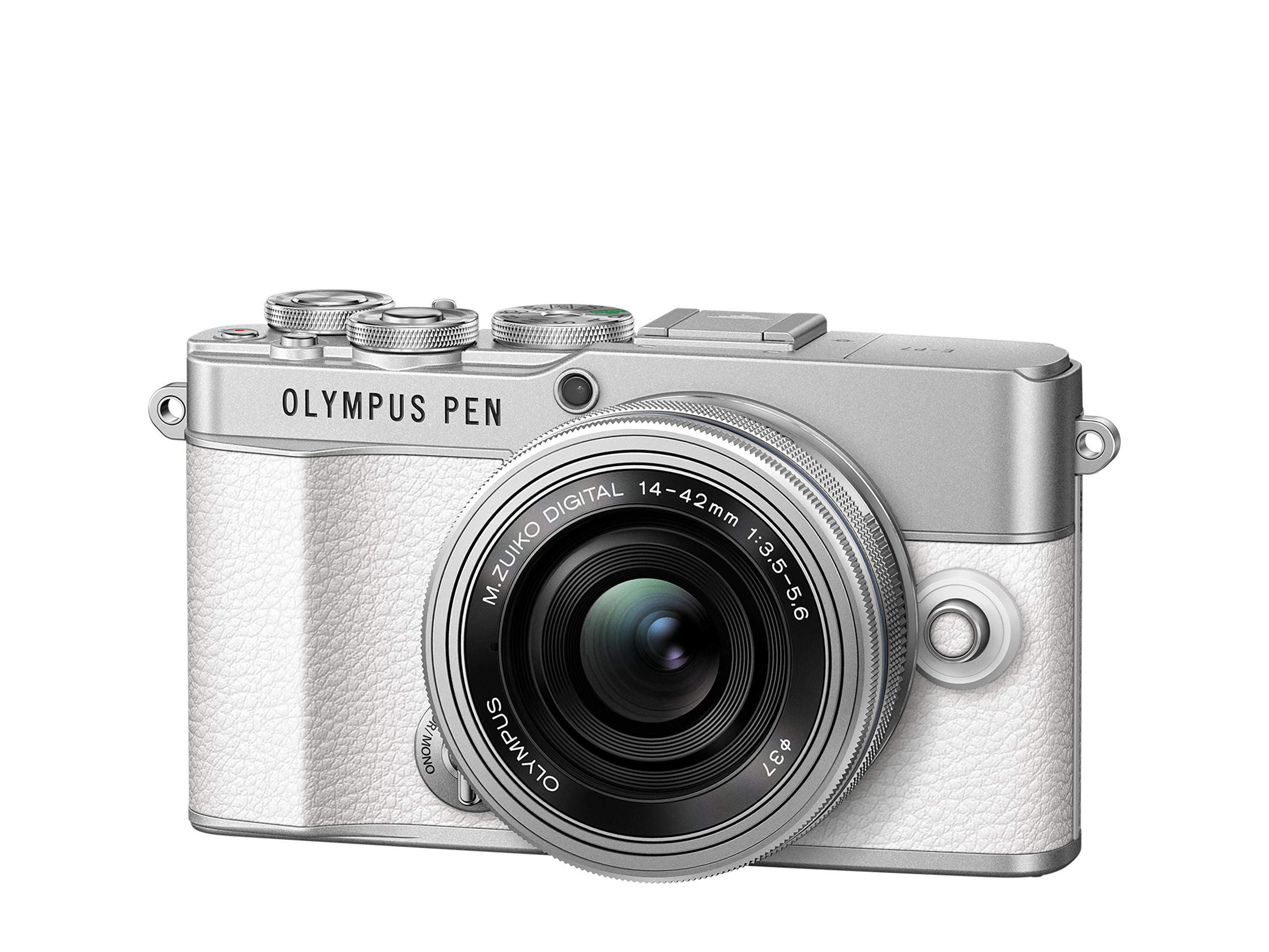 OLYMPUS E-P 7 Kit Systemkamera mit Objektiv 14-42 mm, 7,6 cm Display Touchscreen, WLAN