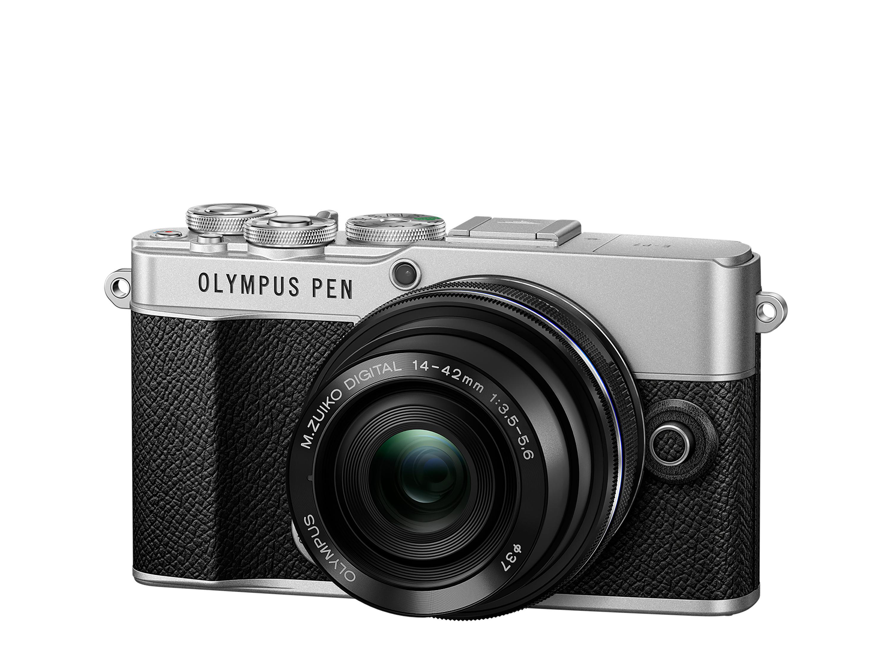 OLYMPUS E-P 7 Kit Systemkamera mit Objektiv 14-42 mm, 7,6 cm Display Touchscreen, WLAN