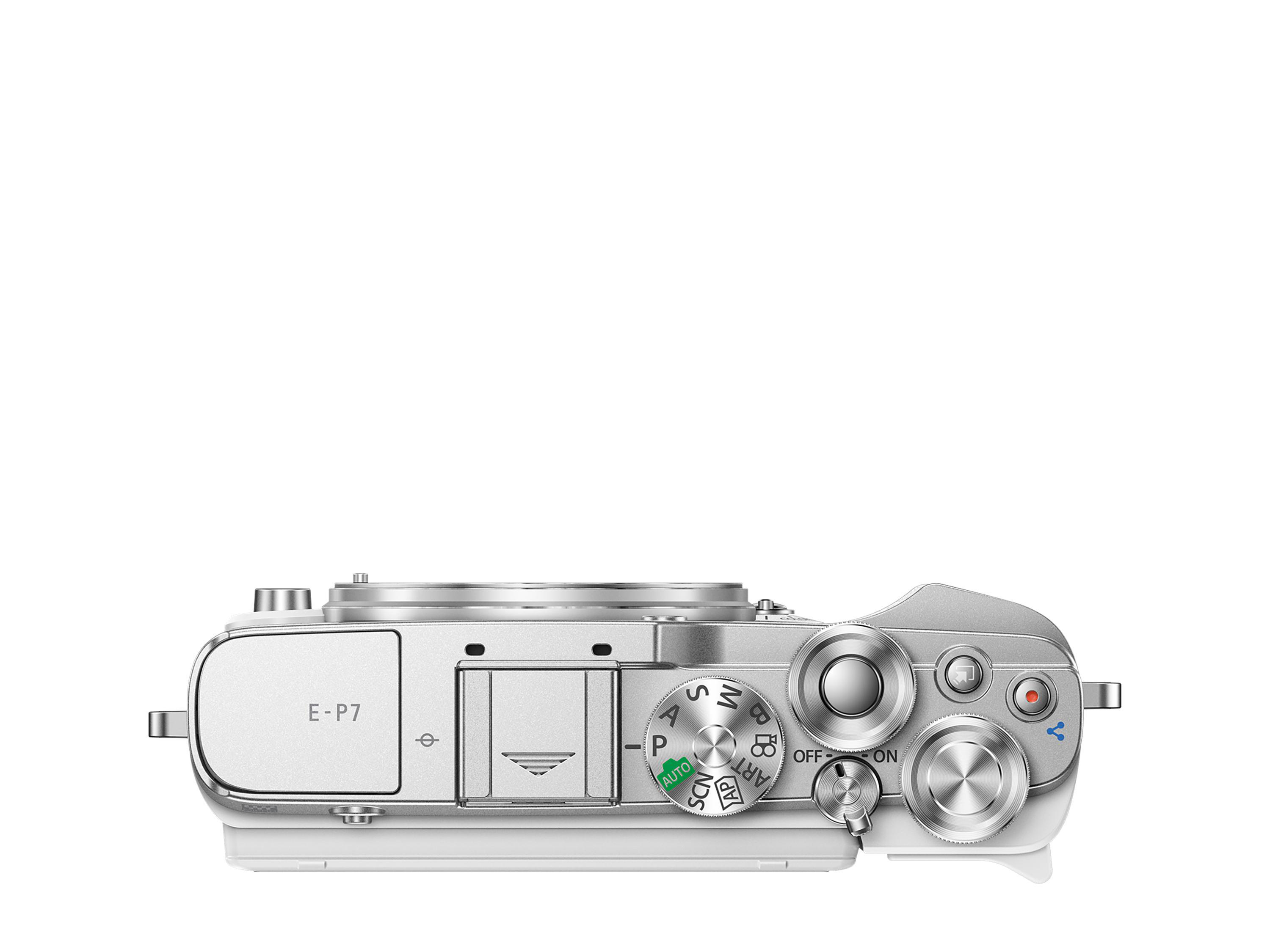 OLYMPUS E-P 7 Kit Systemkamera mit Objektiv 14-42 mm, 7,6 cm Display Touchscreen, WLAN