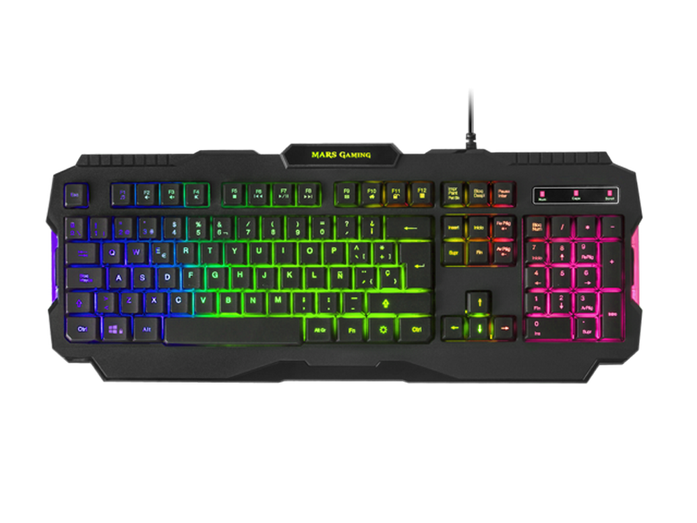Pack gaming - Mars Gaming Combo MCP118, Multiplataforma, Gaming, Iluminación RGB, Negro + Alfombrilla