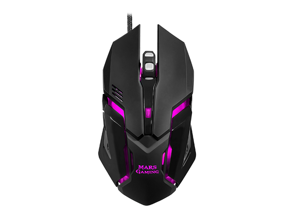 Pack gaming - Mars Gaming Combo MCP118, Multiplataforma, Gaming, Iluminación RGB, Negro + Alfombrilla