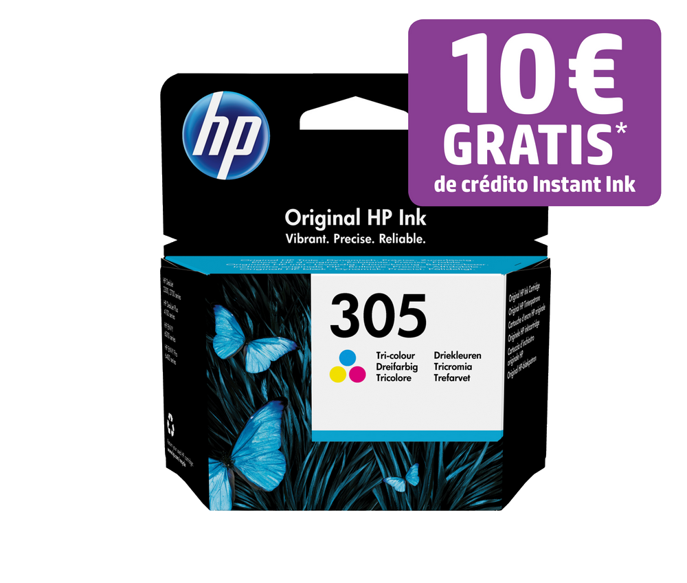 Cartucho Toner Hp 3ym60ae color nº 305 individual tricolor tinta original compatible con impresoras deskjet 2700 2730 4100 4134 6020 6030 6420 6430