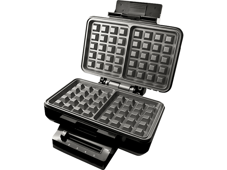 KOENIC KWA 3221 Waffeleisen Schwarz/Edelstahl