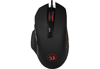 REDRAGON Gainer gamer egér, piros megvilágítás 1 000- 3 200 dpi, 7 gomb (M610)