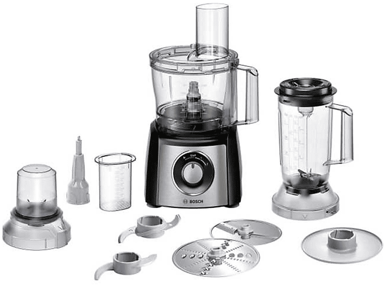 Bosch Mcm3501M Robot DA Cucina, 800 W, capacità ciotola 2,3 l, Nero/Inox