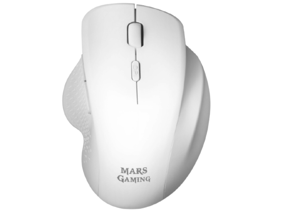 Ratón gaming - Mars Gaming MMWERGO White, Inalámbrico, 3200 DPI, USB, 6 Teclas, Blanco