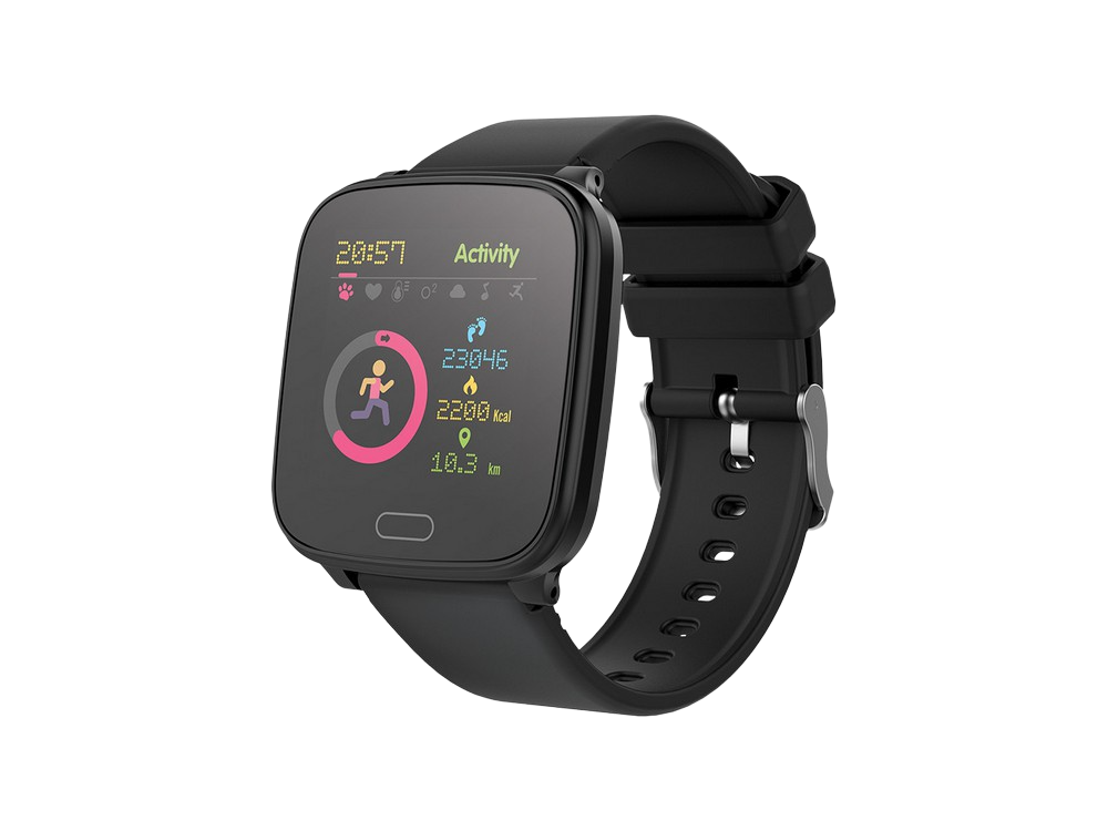 Smartwatch Junior Forever igo jw100 negro reloj inteligente niño impermeable ip68 de silicona para 7 bluetooth abs y