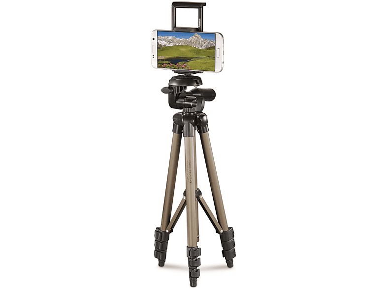 Cavalletto HAMA Treppiedi, (36,5 - 106 cm), testa 3D, per fotocamera, Smartphone, Tablet, Champagne