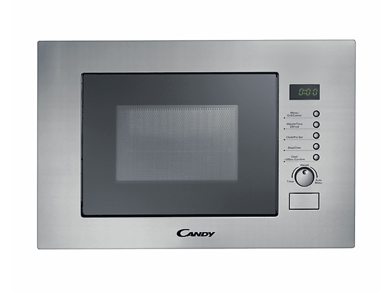 Candy MIC 20 Gdfx Microonde Incasso, potenza microonde 800 W, capacità l, 8 livelli di potenza, funzione grill 1000 inox