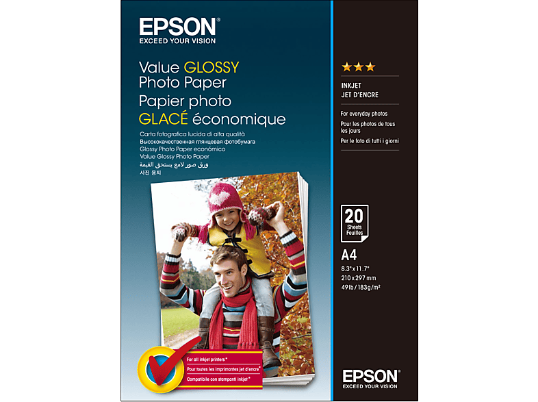 Epson Carta Foto Lucida A4 20F