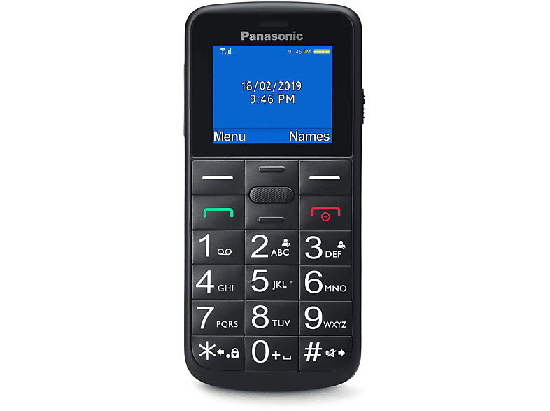 CELLULARE PANASONIC KX-TU110 Nero, per anziani, tasto SOS, tasti grandi