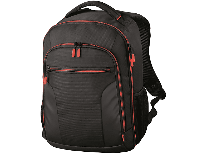 Zaino per fotocamera Hama Miami 190 Nero/Rosso, dimensioni interne (LxPxA) 27x12x34 cm Zaino Ergonomico