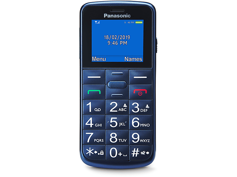 CELLULARE PANASONIC KX-TU110 Blu, per anziani, tasto SOS, tasti grandi