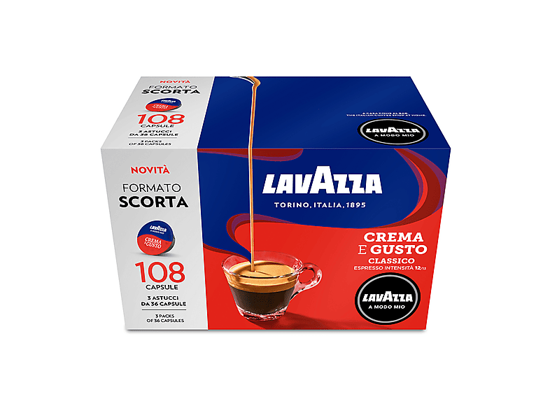 Lavazza Capsule Originali Lavazza Per Macchine Espresso A Modo Mio Crema E Gusto 108Caps, 0,81 Kg