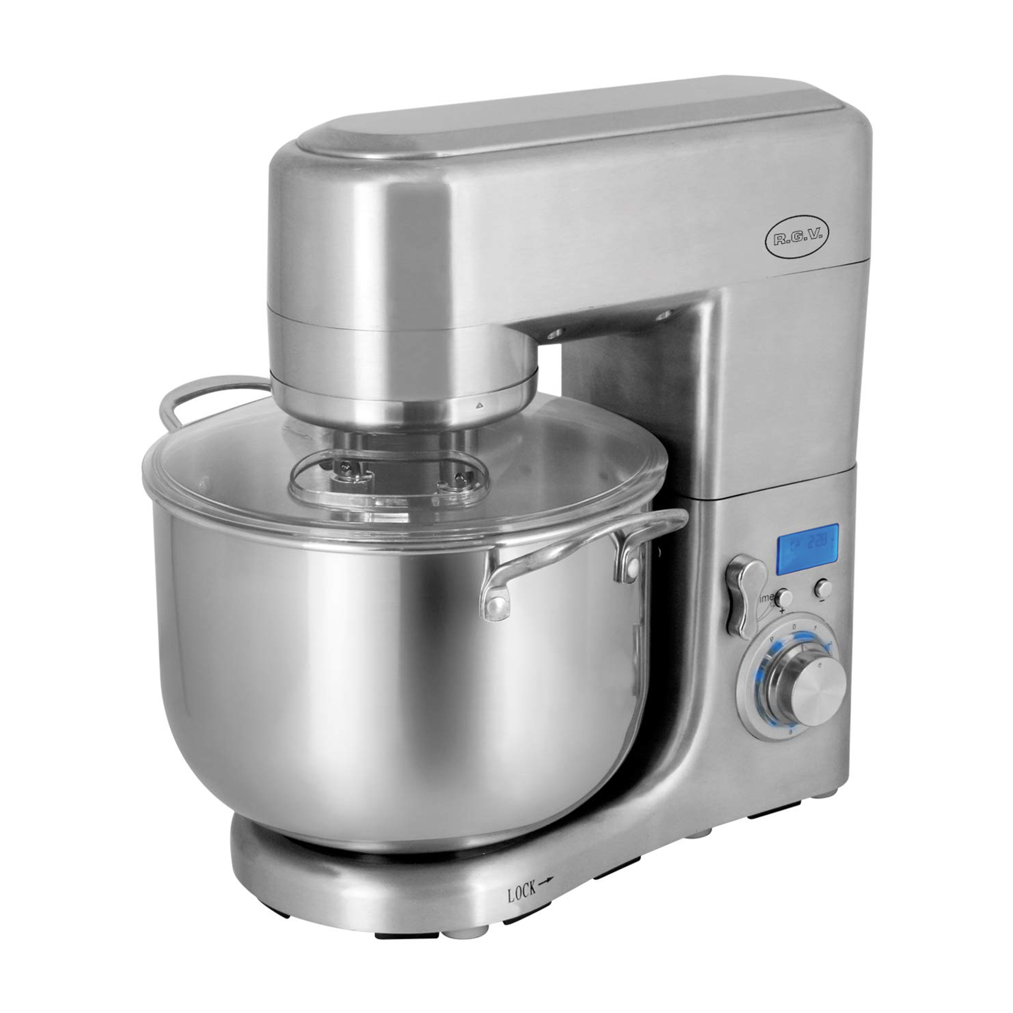 RGV Pastaprof Impastatrice Planetaria, 1500 W, capacità ciotola 10 l, Silver
