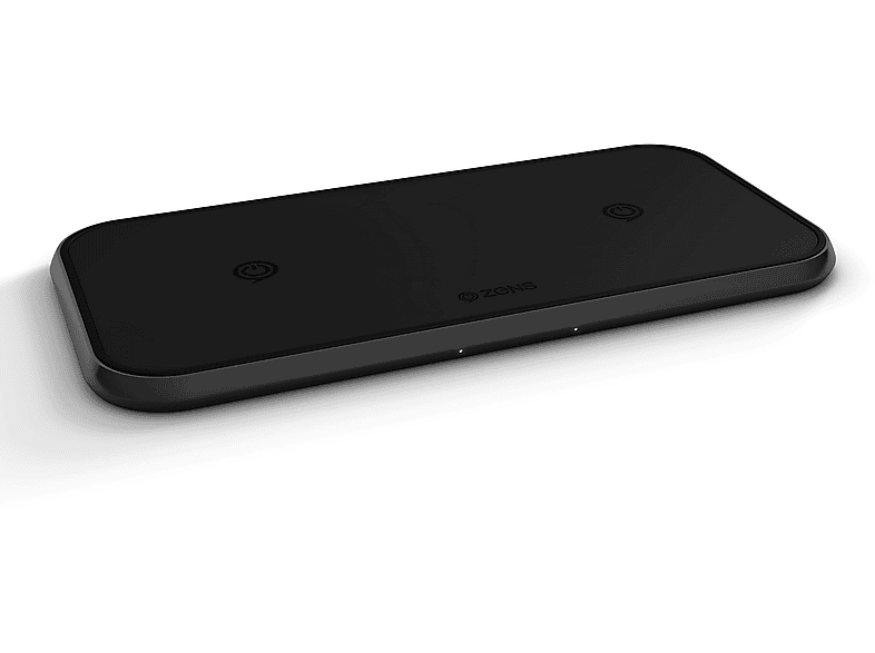 Caricatore Wireless Zens Tappetino DI Ricarica QI Doppio 10W da 10W, Nero