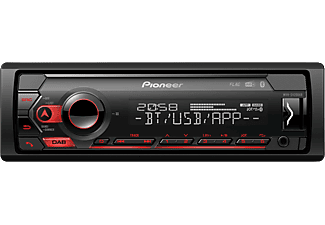 PIONEER MVH-S420DAB - Autoradio (1 DIN, Schwarz/Rot)