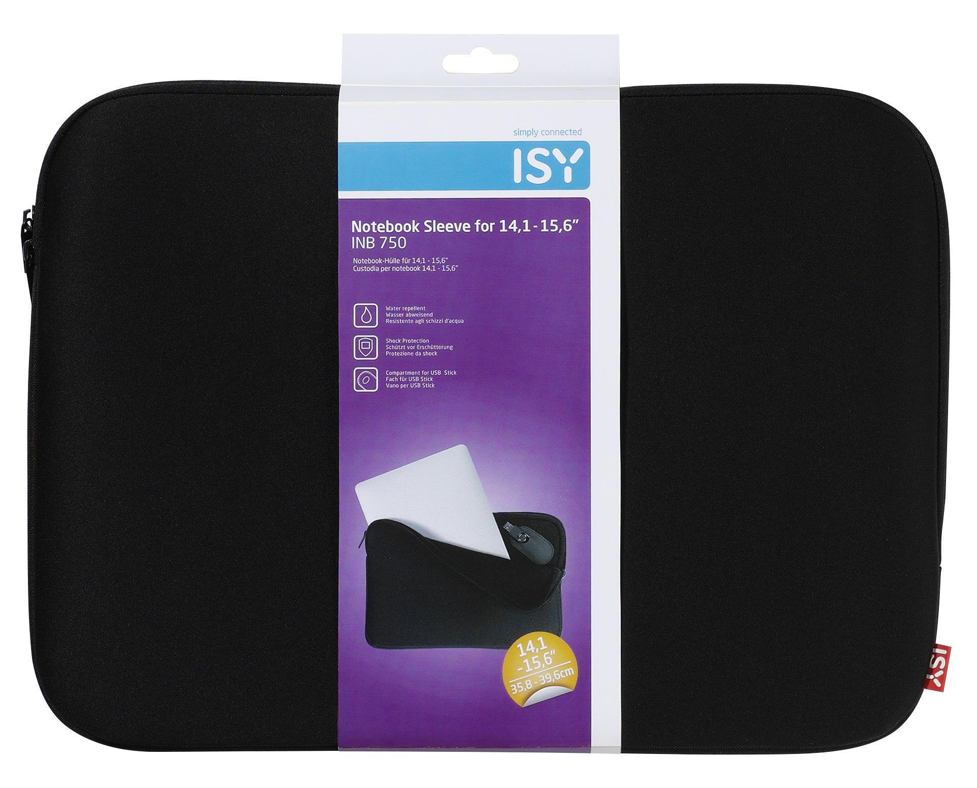 ISY INB-750 Universal für Schwarz Sleeve Notebooktasche Neopren