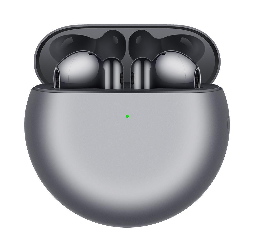 HUAWEI 55034496 FREEBUDS 4 True Wireless (WIRED CASE), In-ear Kopfhörer Bluetooth Silver Frost