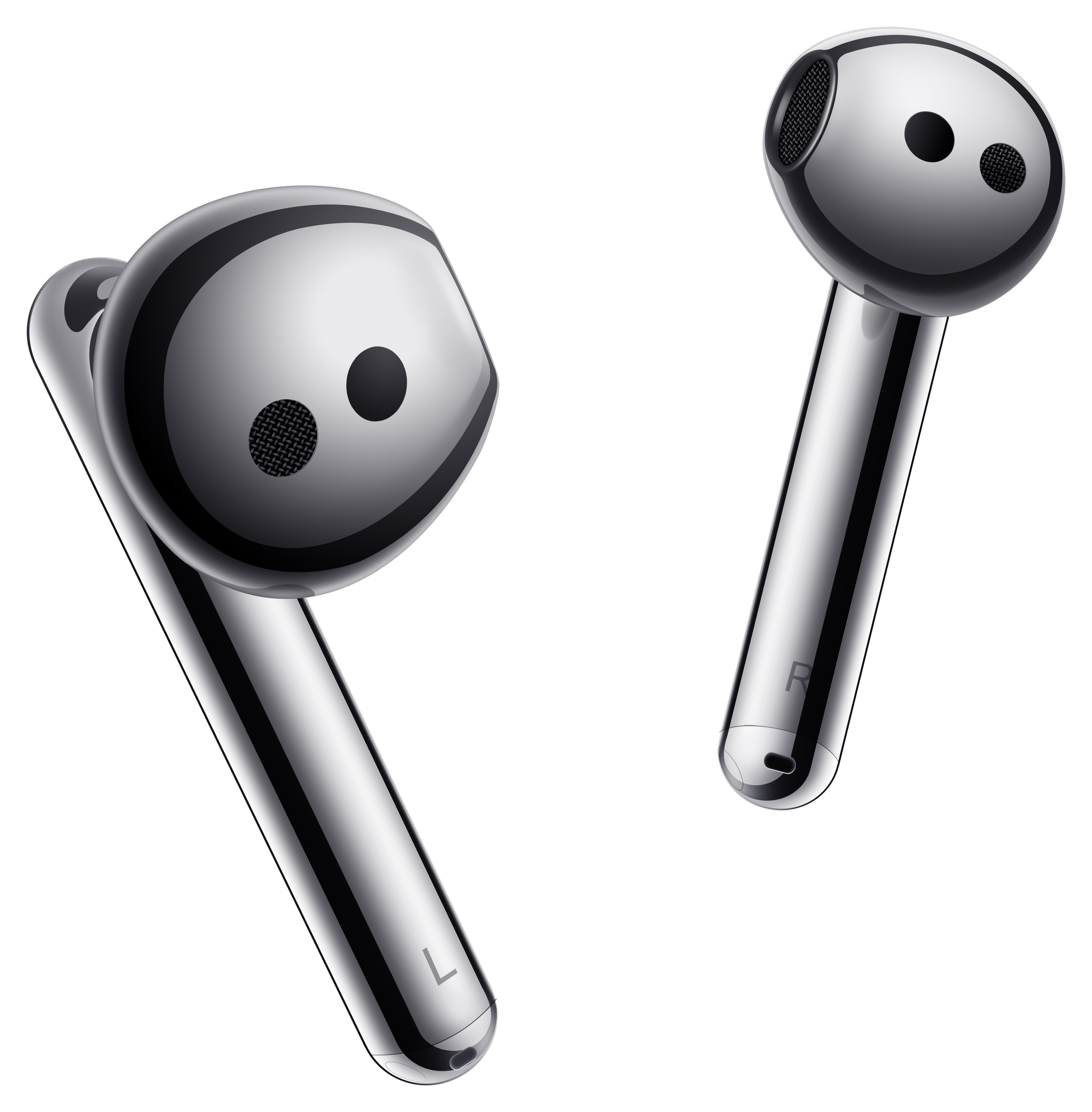 HUAWEI 55034496 FREEBUDS 4 True Wireless (WIRED CASE), In-ear Kopfhörer Bluetooth Silver Frost