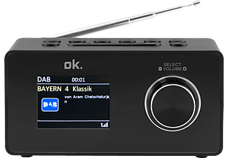 OK. OCR 430-B Radiowecker, FM, DAB+, Bluetooth, Schwarz